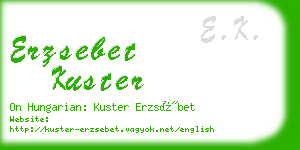erzsebet kuster business card